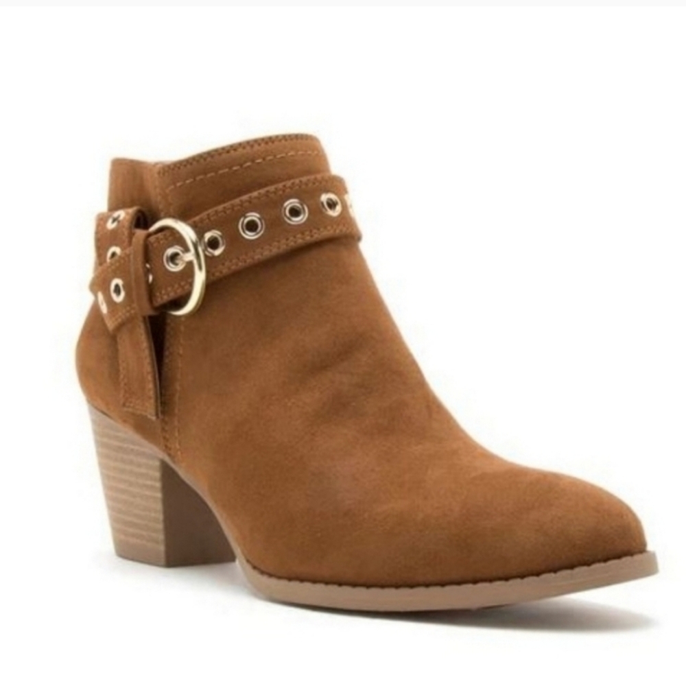 Chesnut Suede Booties Brand New